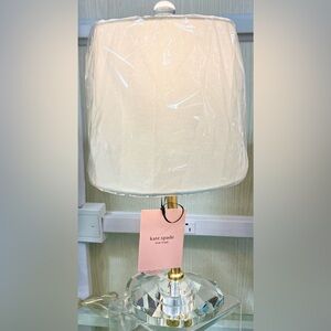 Kate Spade Crystal Cut Gold Accents Lamp NEW